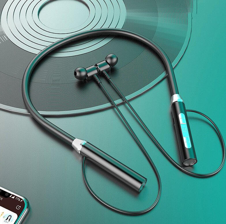 Bt63 Wireless Hanging Neck Band Earphones Large Battery Bluetooth 5.1 Headset