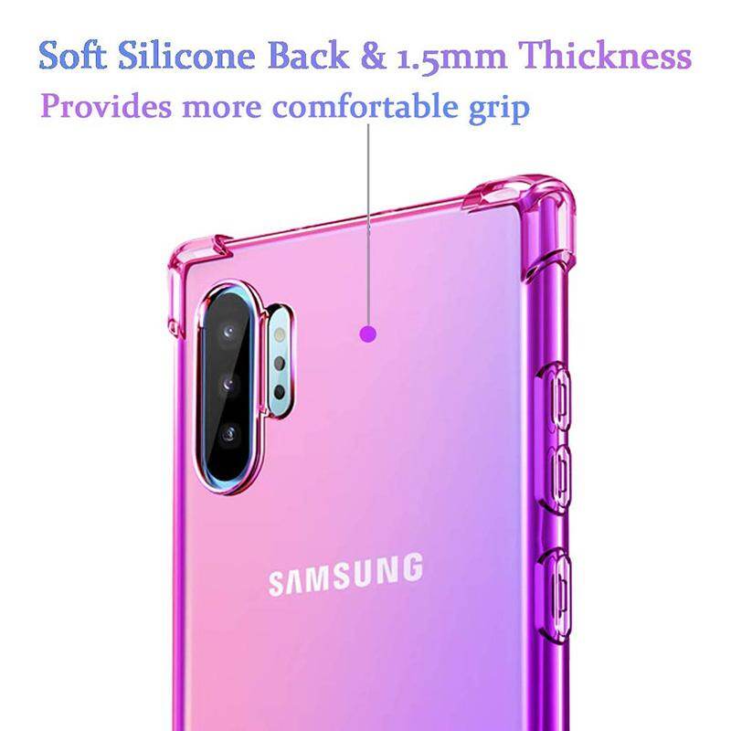 Ốp bảo vệ chất liệu TPU thiết kế màu sáng tối bốn góc chống sốc cho Samsung Galaxy Note 10 Plus