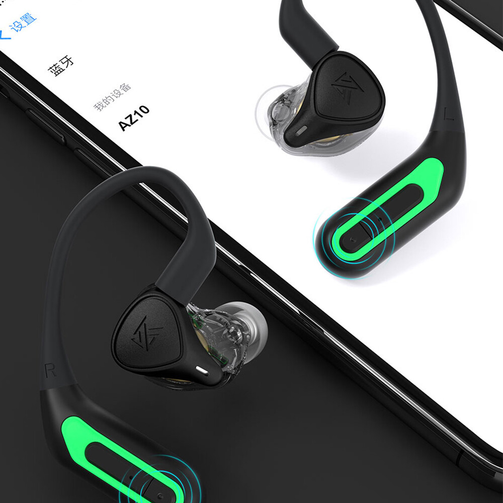 KZ AZ10 Wireless Earphone Replacement Module Upgrade Bluetooth 5.2 HiFi Lossless Earhook Noise Cancellation Professional Sports Headset Replaced Cable Three Frequency Balanced Super Sound Field Gaming Headset Hook For KZ ZSN Pro ZEX Pro DQ6 ZAS