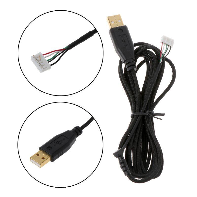Chuột USB Dây Bện Nylon Bền Mạ Vàng, Cáp Thay Thế Dây Chuột Razer Naga 2014