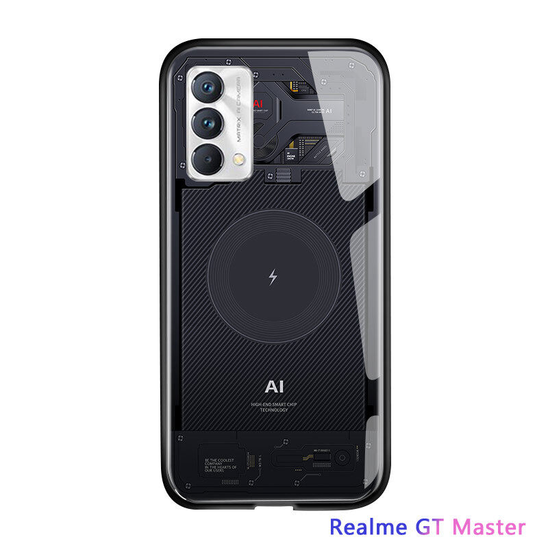 Cellphone case For Realme GT Master Technology Circuit Board Explorer Exploration Theme Version Case Tempered Glass Back Cover Casing