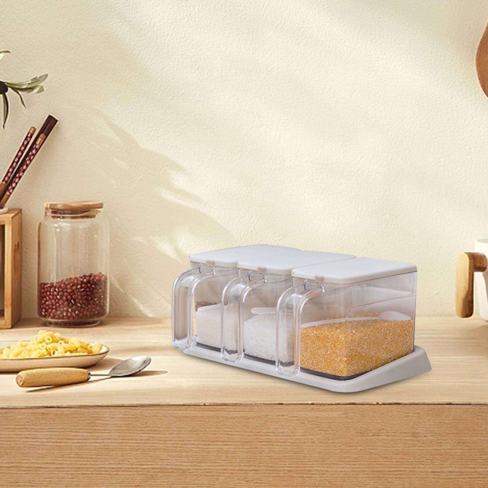 Fityle Clear Seasoning Box Seasoning Organizer Box Storage