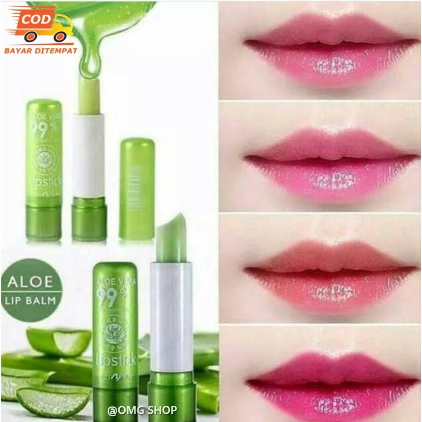 SAWU Lip Balm Aloe Vera 99% Best Selling/Long Lasting Waterproof Lip Gloss Lipstick Soothing Gel Lip Moisturizer