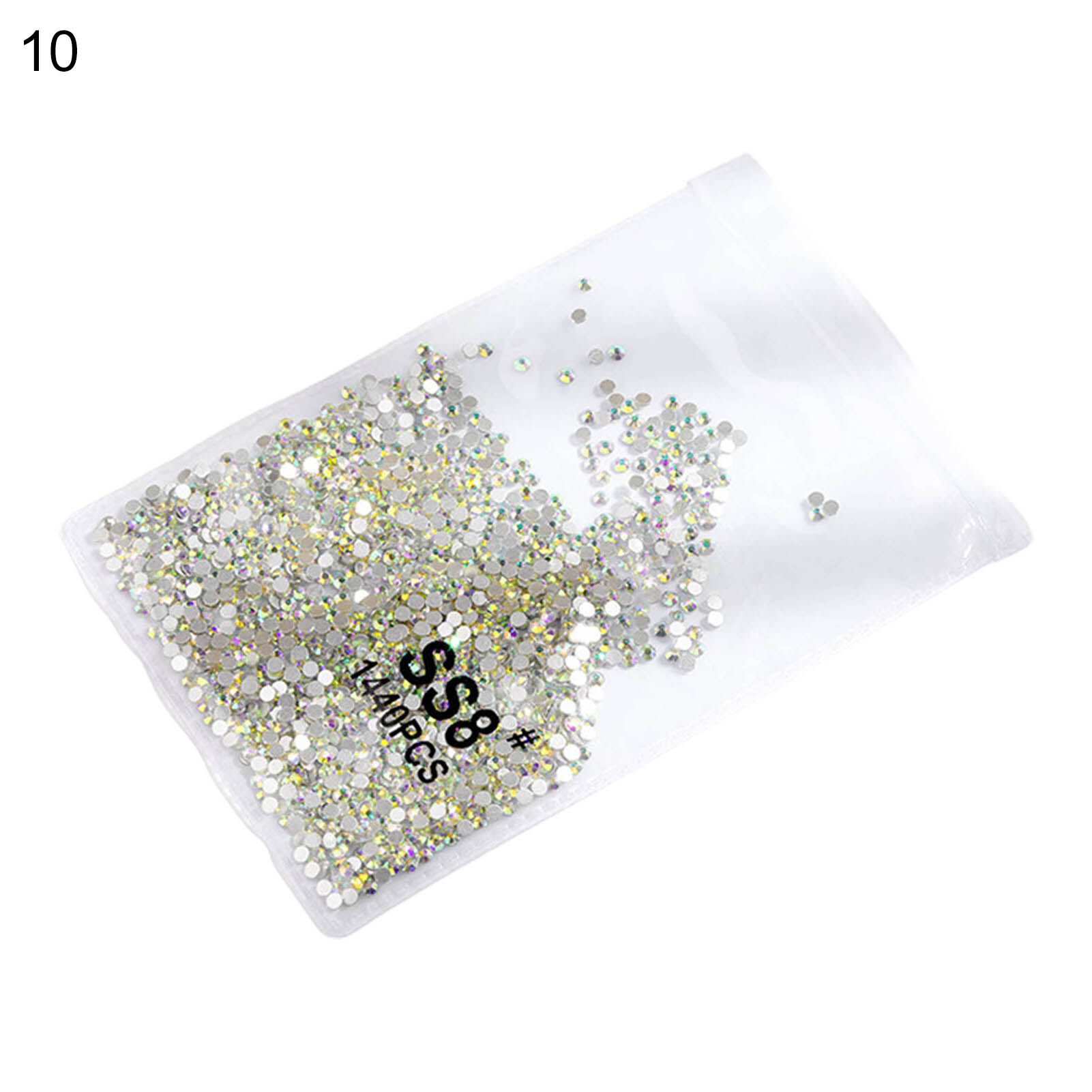 1440Pcs Manicure Decoration DIY Easy to Apply Glass Nail Transparent Flat Bottom Rhinestones for Phone Case 1440Pcs Beautiful Manicure