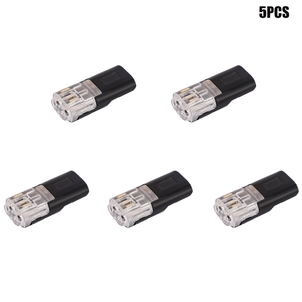 10PCS 2 Pin Electrical Terminals Toolless Spring Quick Wire Pluggable Connector Crimp Terminal Block For LED Light Cable