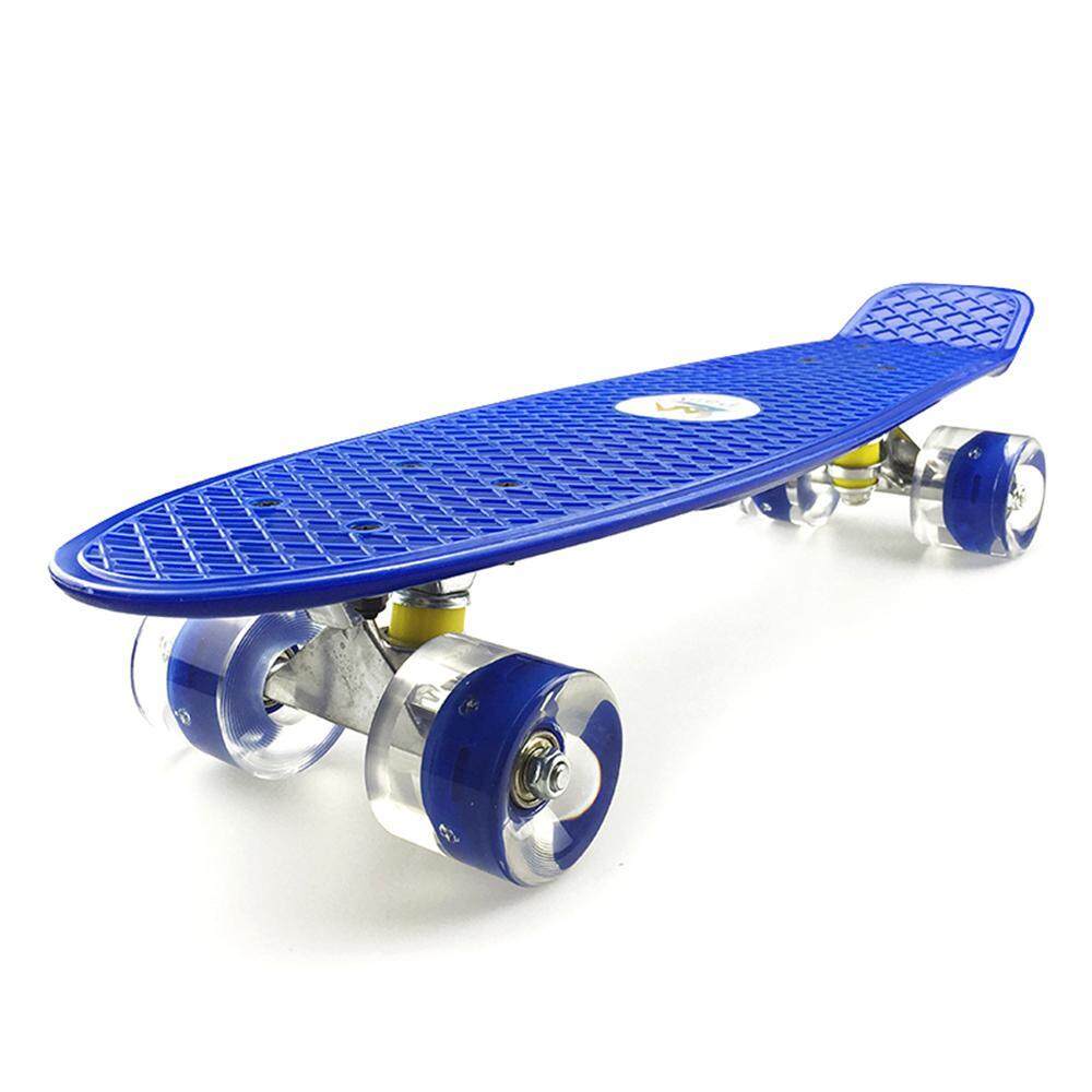 Giá bán Ali-Có Thể Thao Ngoài Trời Ván Trượt Trẻ Em 4 bánh Mini Cá Đĩa Xe Trượt Scooter LED flash Bánh Xe Đơn Nghiêng
