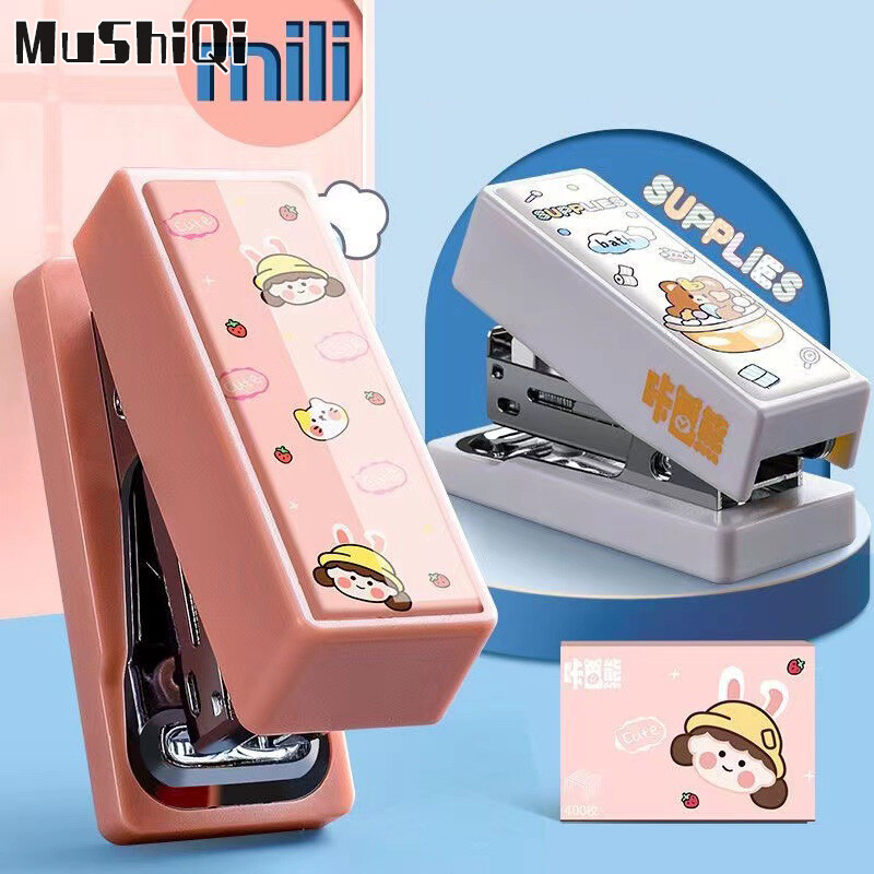 MSQ stapler paper stapler mini stapler portable mini portable stapler assorted colors