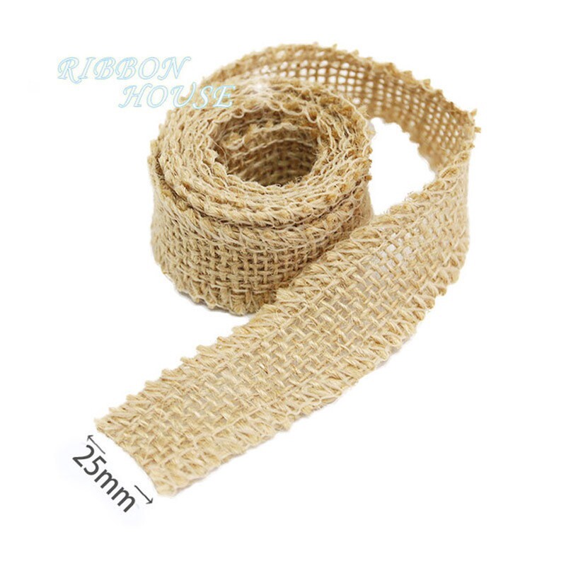 Natural Jute Burlap Lace Ribbon Lace Handwork DIY Trim Edge Wedding Decoration