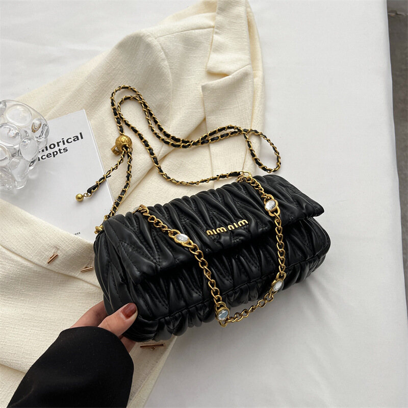 ELACCENT Niche design pack The new popular and explosive chain cross-body bag Foreign gas square bag