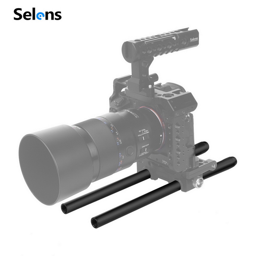 Selens Catheter Universal Aluminum Camera Accessories Camera Guide Base Double Tube Support Protection Lens Tools for Photographic Equipment Studio