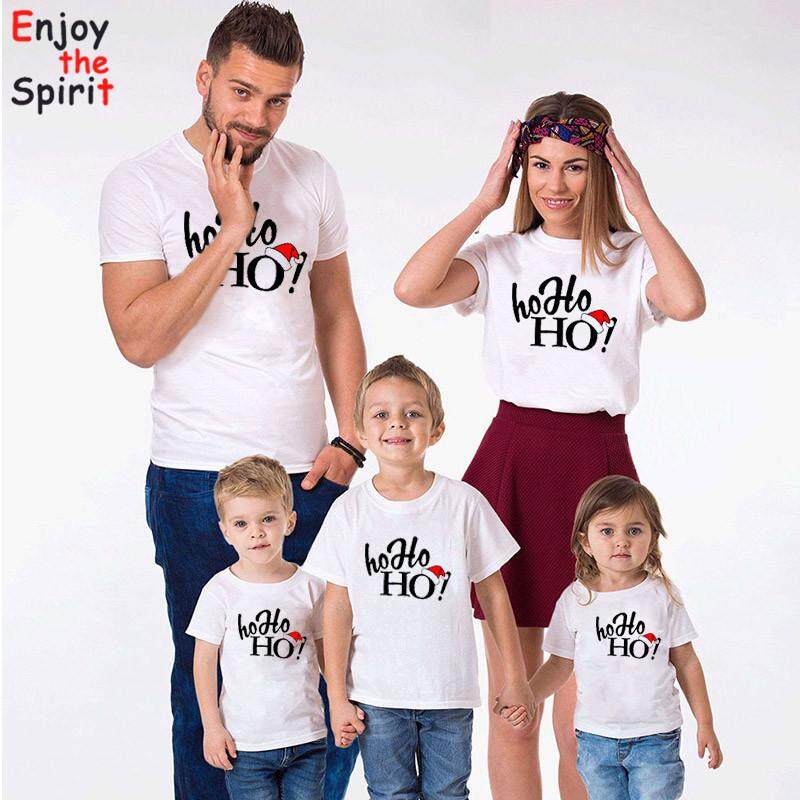 Family Short Sleeve Tops Mother Kids Daughter Casual T-shirt Matching Outfit