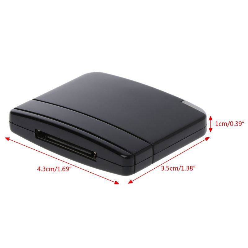 30 Pin Bộ thu nhạc A2DP tương thích Bluetooth Bộ điều hợp âm thanh Tương thích với điện thoại cho iPod, Đen trắng
