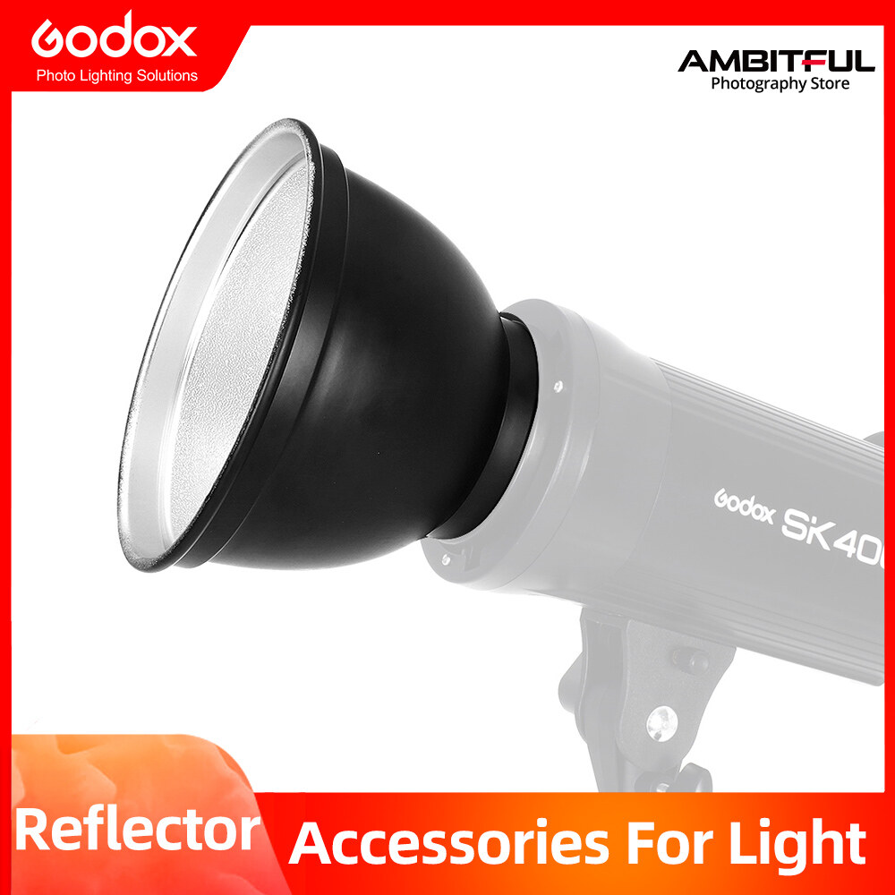 Godox Standard Reflector 180*130mm Bowens Mount Type for Photography Studio Lighting Flash Speedlite (Without Umbrella Hole)