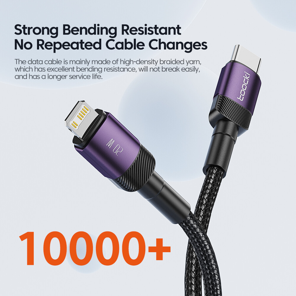 Toocki Cáp PD 20W USB C Sang Lightning Cáp USB Type C Sạc Nhanh Dây Dữ Liệu Cho iPhone 14 13 12 11 Pro Xs Max iPad Macbook