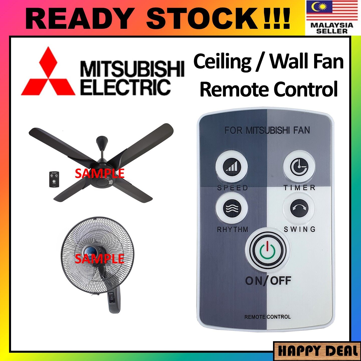 MITSUBISHI Ceiling Fan And Wall Fan Remote Control (F13) Lazada