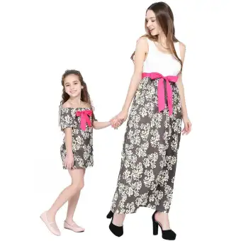 mother and daughter dress lazada