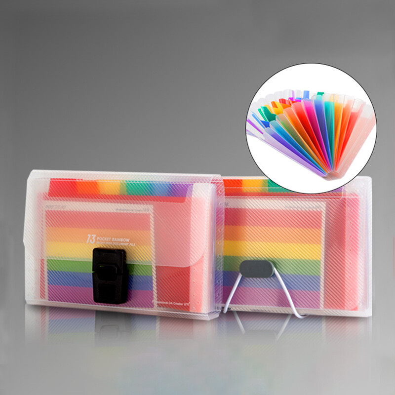 Pnate A6 13 cells Portable File Folder Extension Wallet Bill Receipt File Organizer