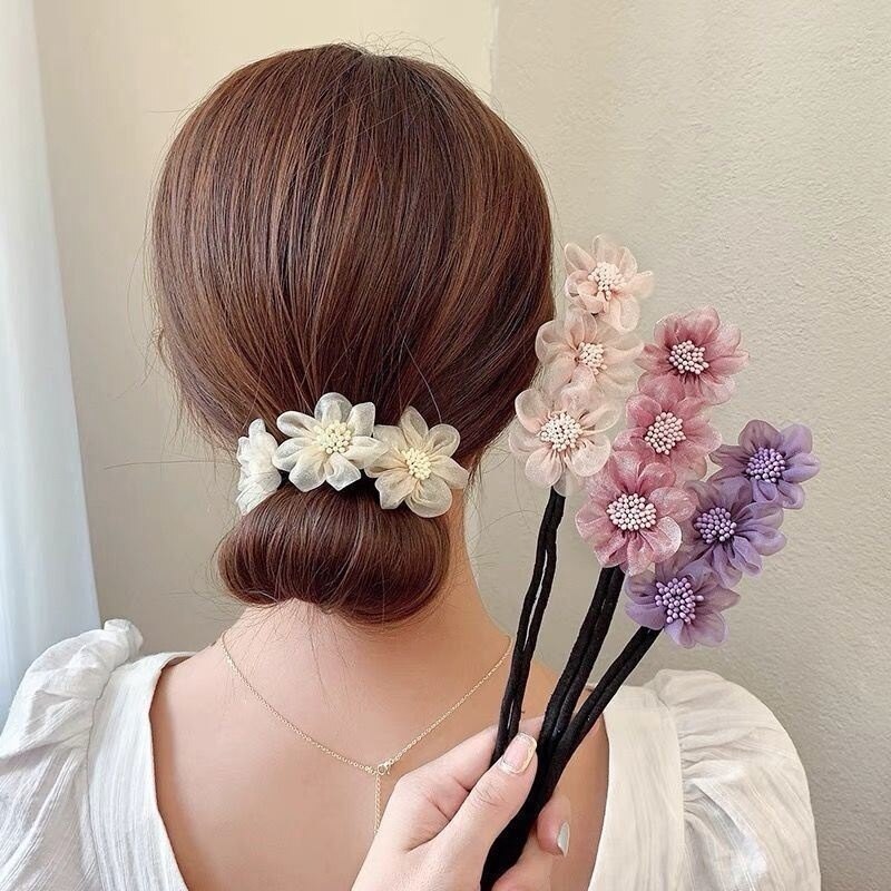 SAWU Hair Curler, Ball Head, Flower Hairpin, Simple Hairpin, Fixed Hair Accessory, Curling Tool
