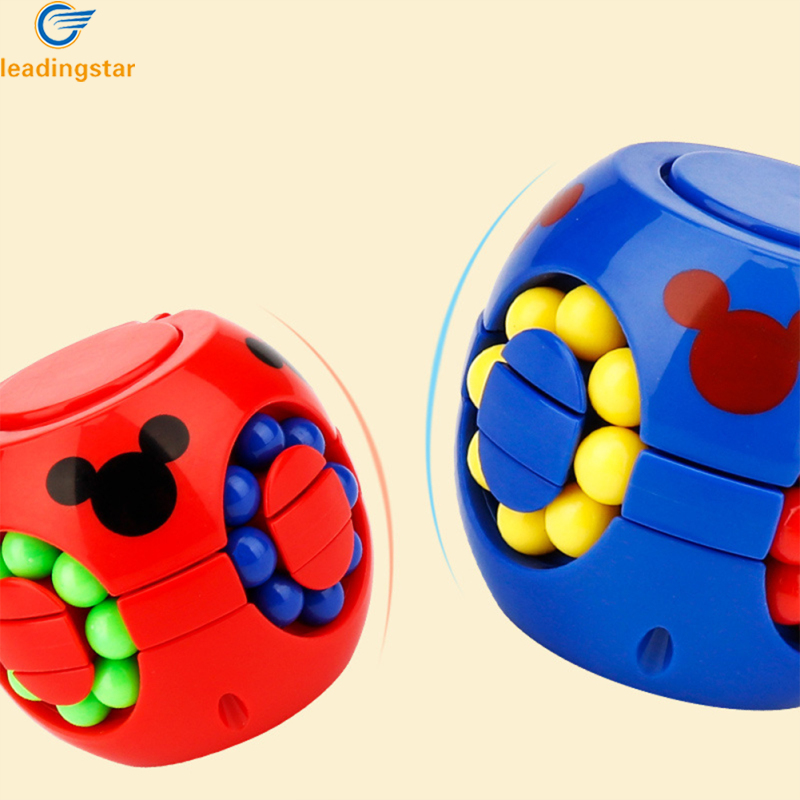 LeadingStar Fast Delivery Magic cube Bean colorful Fingertip Magic cube Children's toys (random Colors)