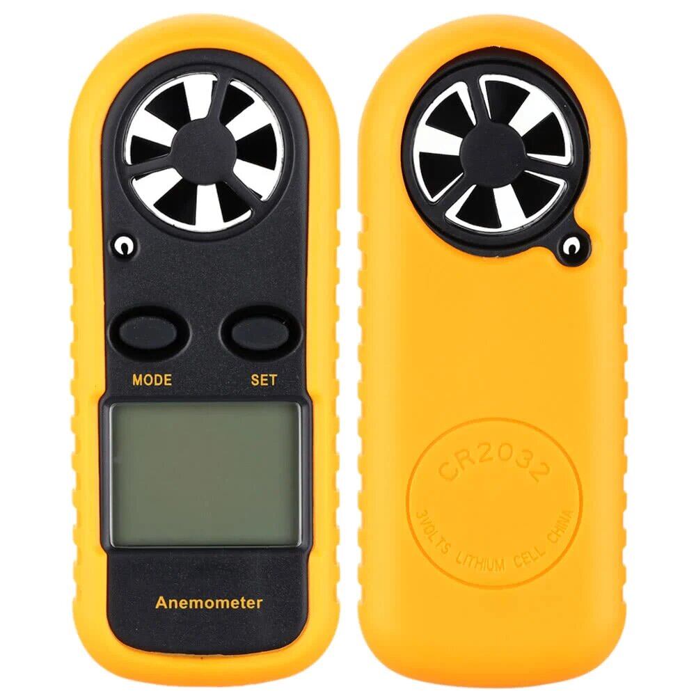 Mini LCD Digital Anemometer Wind Speed Air Velocity Temperature Measuring with Backlight