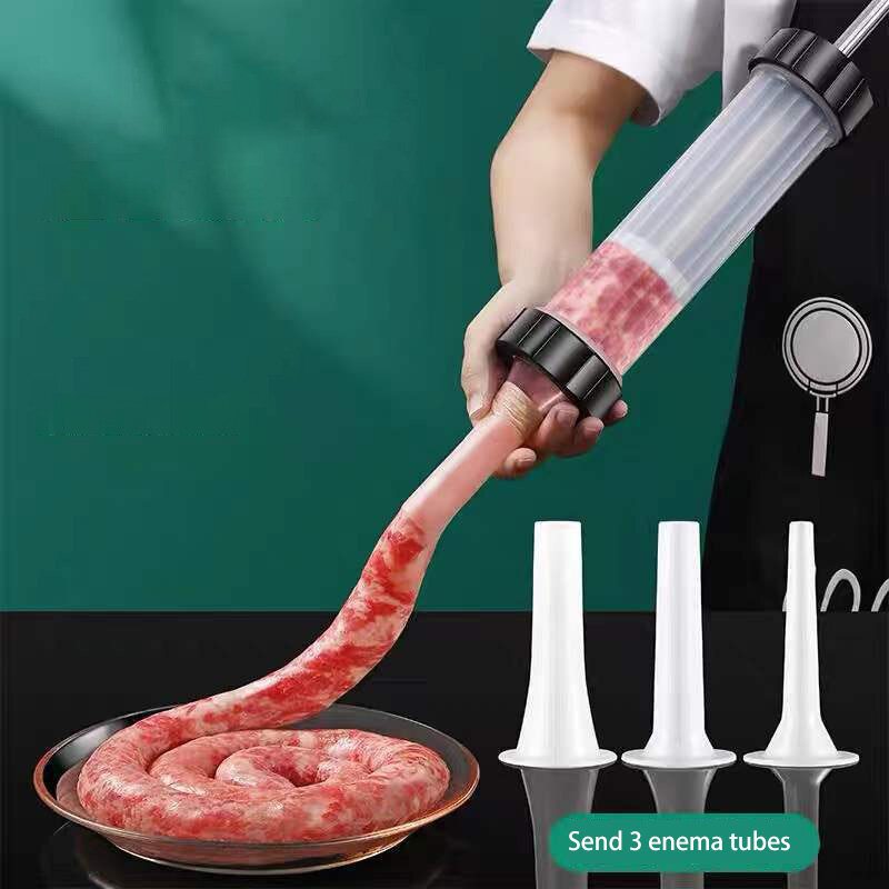Household manual sausage filling machine large enema machine sausage filling machine making sausage tool jar casing artifact