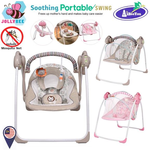 pink baby bouncer swing