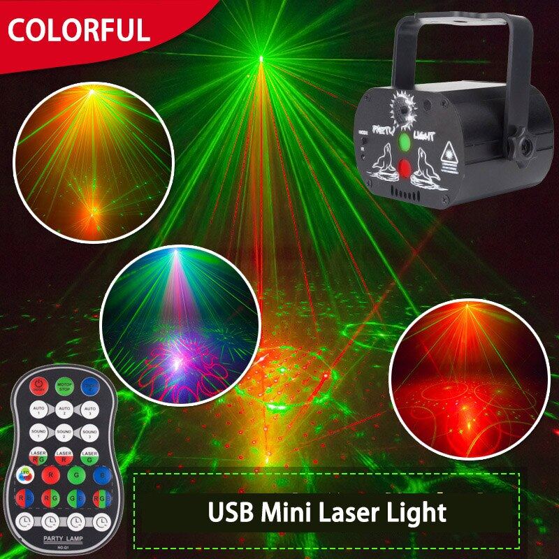 Đèn Chiếu Không Khí Giáng Sinh Cho Quán Bar KTV Đèn Laser Mini Đèn Laser Khiêu Vũ Đèn Bàn Xoay...