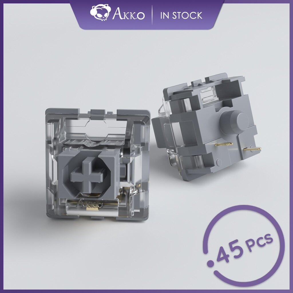 Original AKKO CS Switch for Mechanical Keyboard Ocean Blue Matcha Green Rose Red Axis Linear Tactile Customize  Red Lavender Purple Vintage White Axis Linear Tactile DIY Gaming PC Hot-swappable Accessories cross Switch DIY