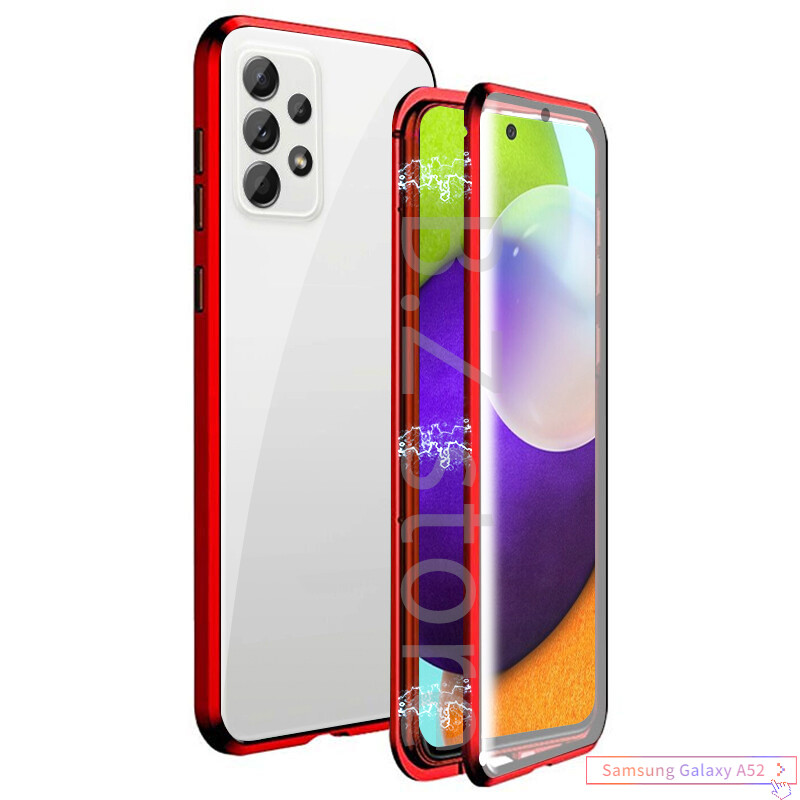 For Samsung Galaxy A52 A52s 5G Magnetic Case 360 Front+Back double-sided 9H Tempered Glass Case For Samsung Galaxy A52 A52s 5G 2021 Metal Bumper Case