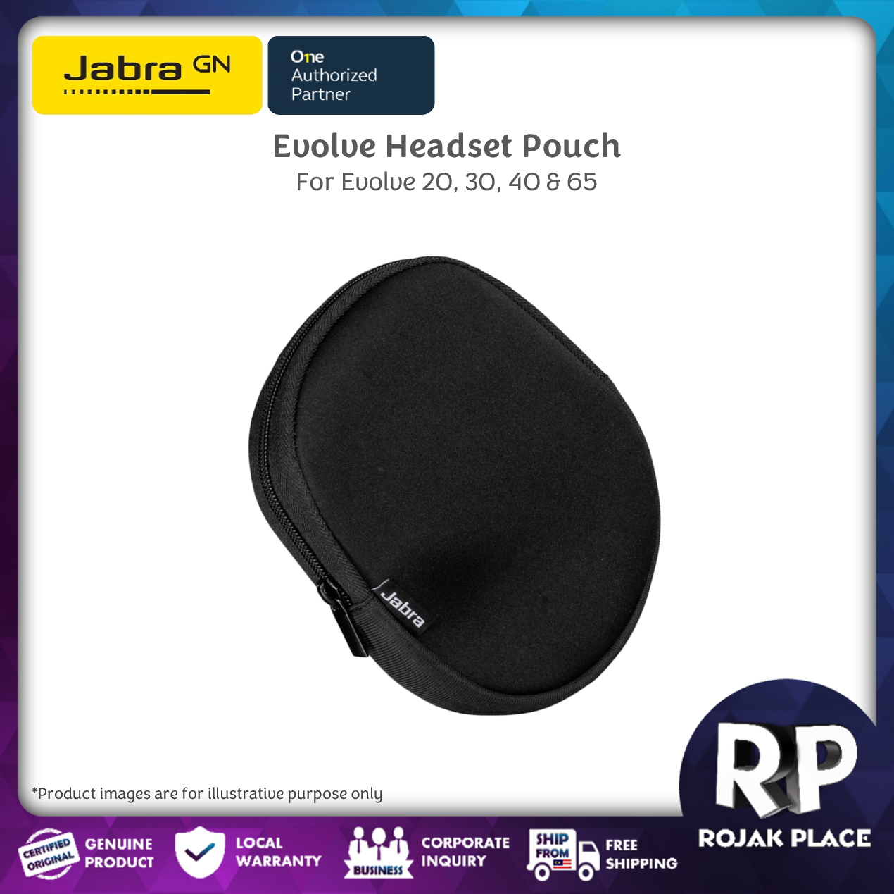 Jabra Evolve Headset Pouch Carry Case 