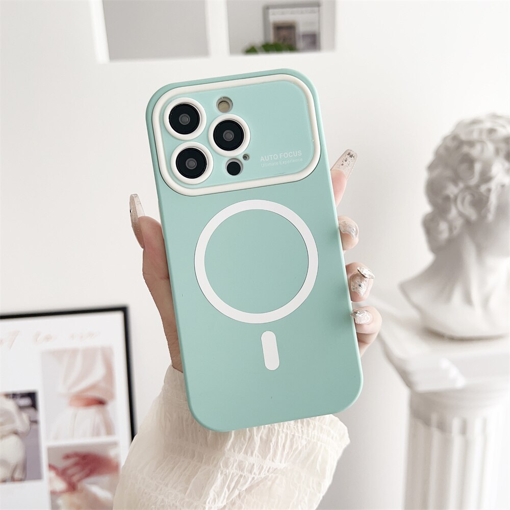 HOCE Matte Skin Feel Phone Case For iPhone 14 Plus 11 12 13 Pro Max Solid Color Magsafe Camera Protection Wireless Charge Shockproof Cover