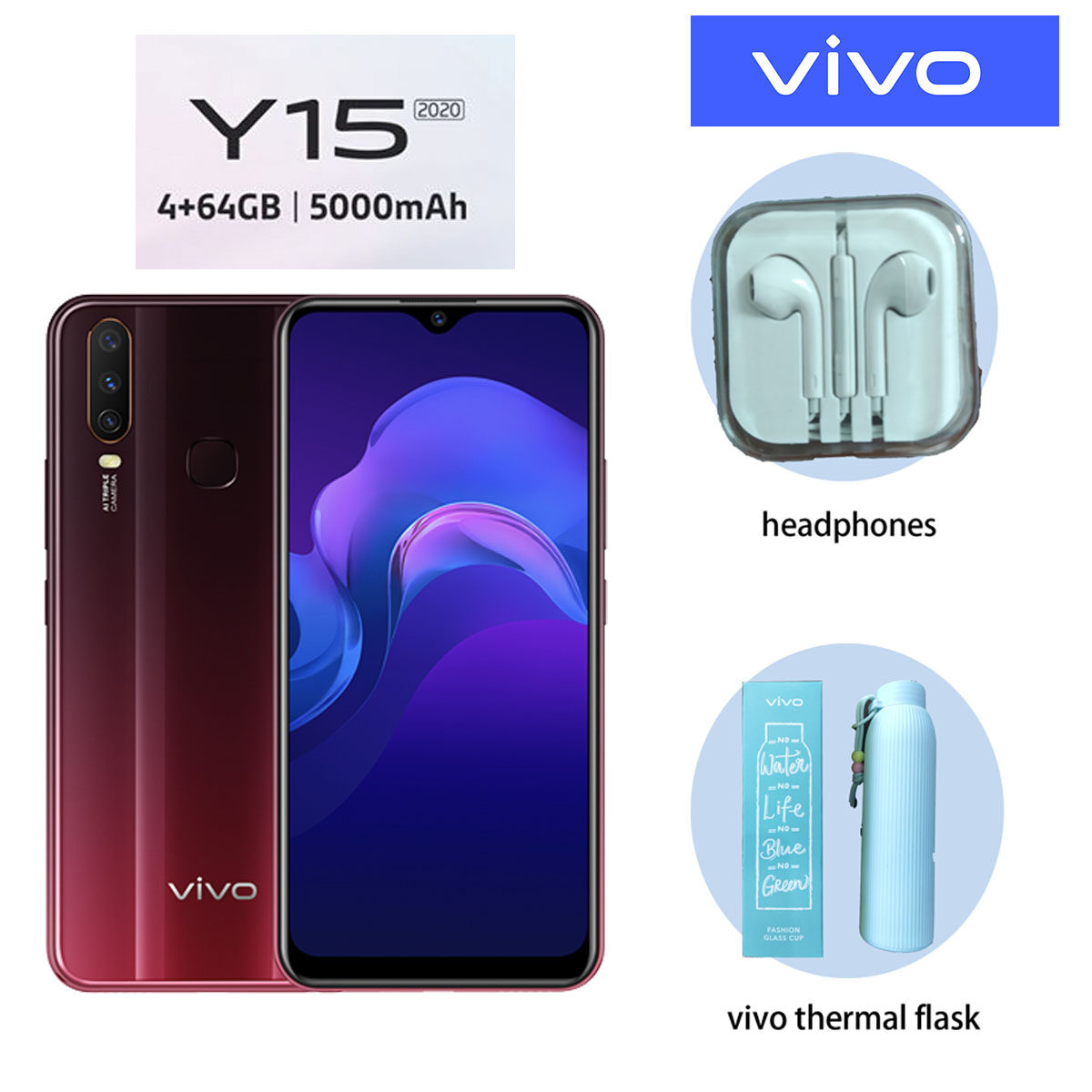 Vivo Y15 2020 4gb Ram 64gb Free Gifts Lazada