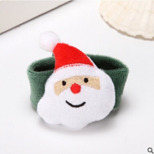 [น่าอัศจรรย์] Christmas Snap Wrapสายรัดข้อมือสร้อยข้อมือที่ยืดหยุ่นสายรัดตบธีมคริสต์มาสของเล่นสายรัดข้อมือสำหรับเด็กเด็กสร้อยข้อมือมือRin