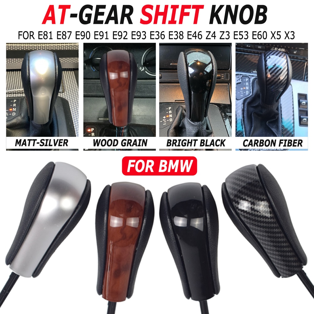 Automatic AT Short Long Gear Stick Car Shift Gear Knob For BMW E81 E82 E87 E90 E91 E92 E93 E36 E38 E39 E46 Z4 Z3 E53 E60 X5 X3