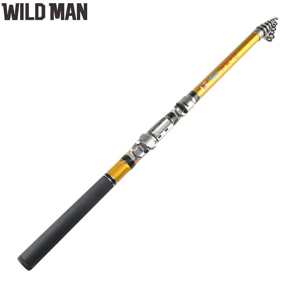 Telescopic Mini Fishing Rod Carbon Outdoor Raft Pole Fishing Tackles Tools (Ready)