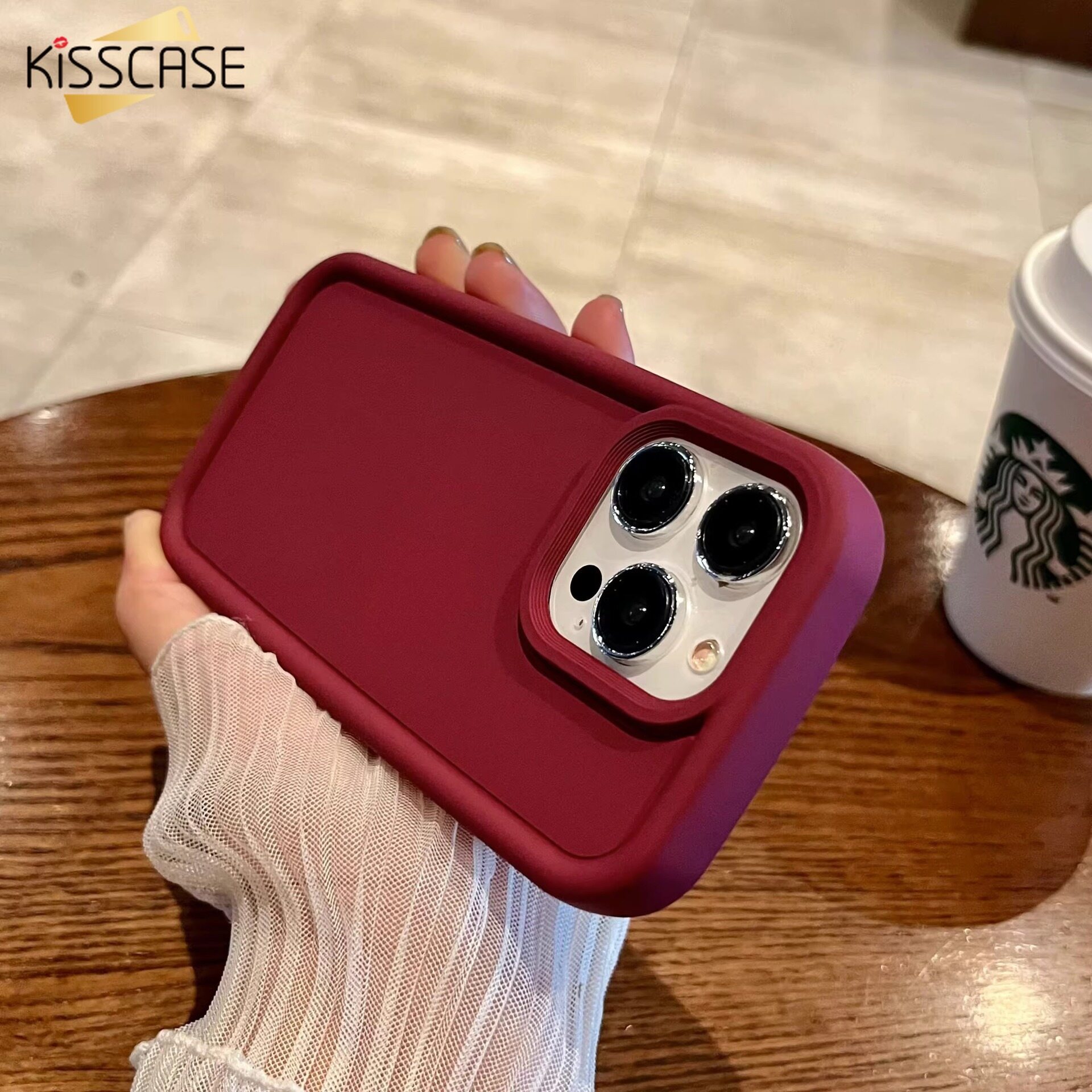 KISSCASE For iPhone 14 Pro Max Case Macaron Solid Color Silicone Shell Big Hole Soft Back Cover For Apple 14 13 12 11 XR XS Max X
