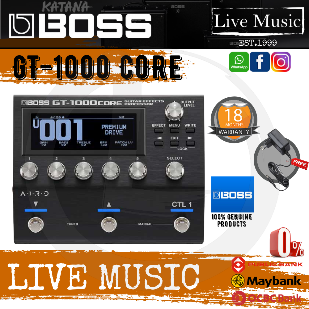 Boss GT1000CORE Guitar Multi Effects Processor ( GT1000CORE / GT 1000