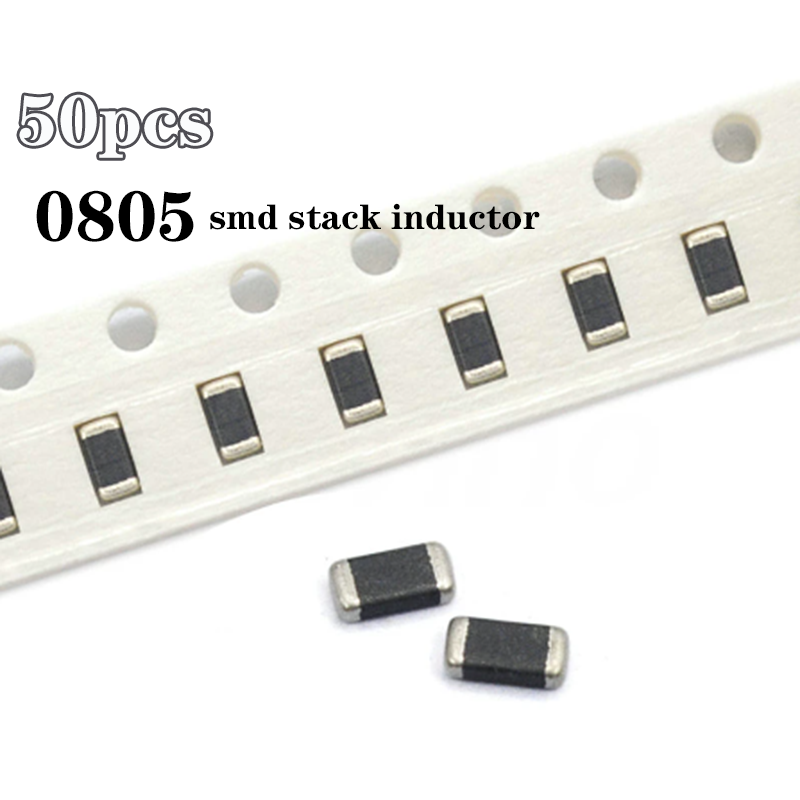 50pcs 0805 smd stack inductor 47nh 100nh 1uh 2.2uh 4.7uh 10uh 22uh 100uh 10%