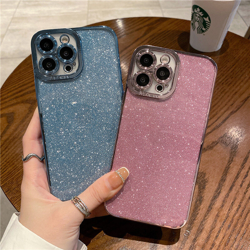 Zeallion Ốp Điện Thoại Trong Suốt Lấp Lánh Dành Cho [Apple iPhone 13 12 11 Mini Pro X XR XS Max 7 8 6 Plus SE 2020] Ốp Bảo Vệ Mềm