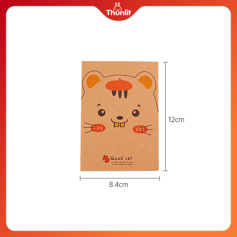 Thunlit túi nhỏ notepad trống Unlined số lượng lớn bán buôn Retro dễ thương Mini giấy kraft máy tính xách tay đồng bằng