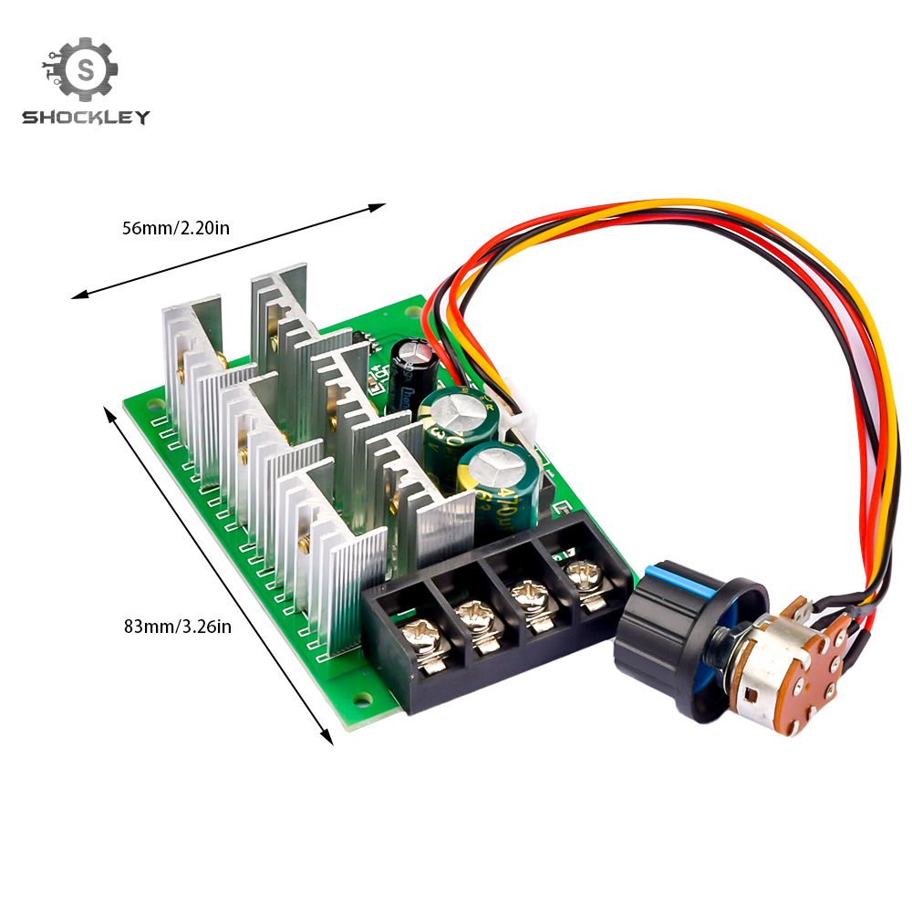 Shockley Bộ Điều Khiển Tốc Độ Bơm Động Cơ PWM DC9-55V DC Bộ Điều Khiển Tốc Độ Công Suất Cao 40A 2000W 9V 12V 24V 36V 48V