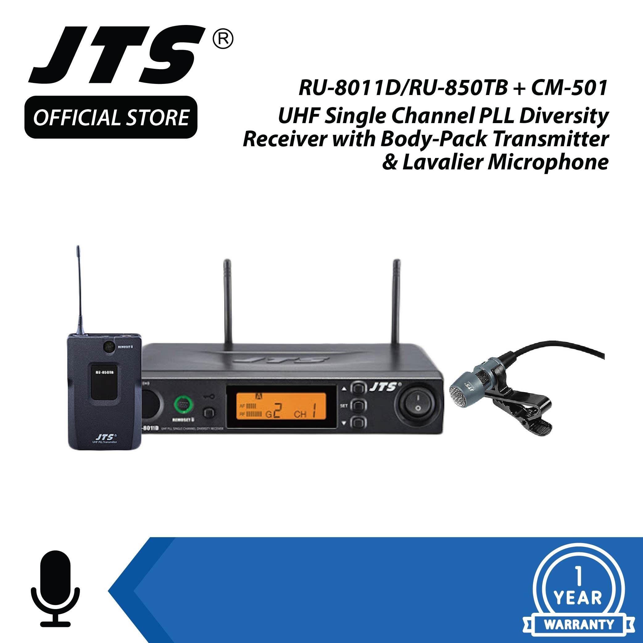 JTS RU 8011D / RU850TB + 501 Wireless Lavalier Microphone System Lazada