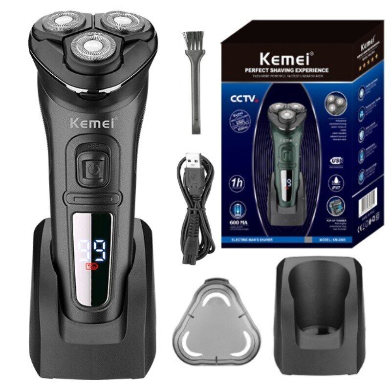 Máy cạo râu kemei 2805 chống nước ipx7 có màn hình lcd máy cạo râu điện kemei 2805 cho nam khô ướt râu dao cạo điện máy cạo râu có thể sạc lại máy cạo râu điện chính hãng