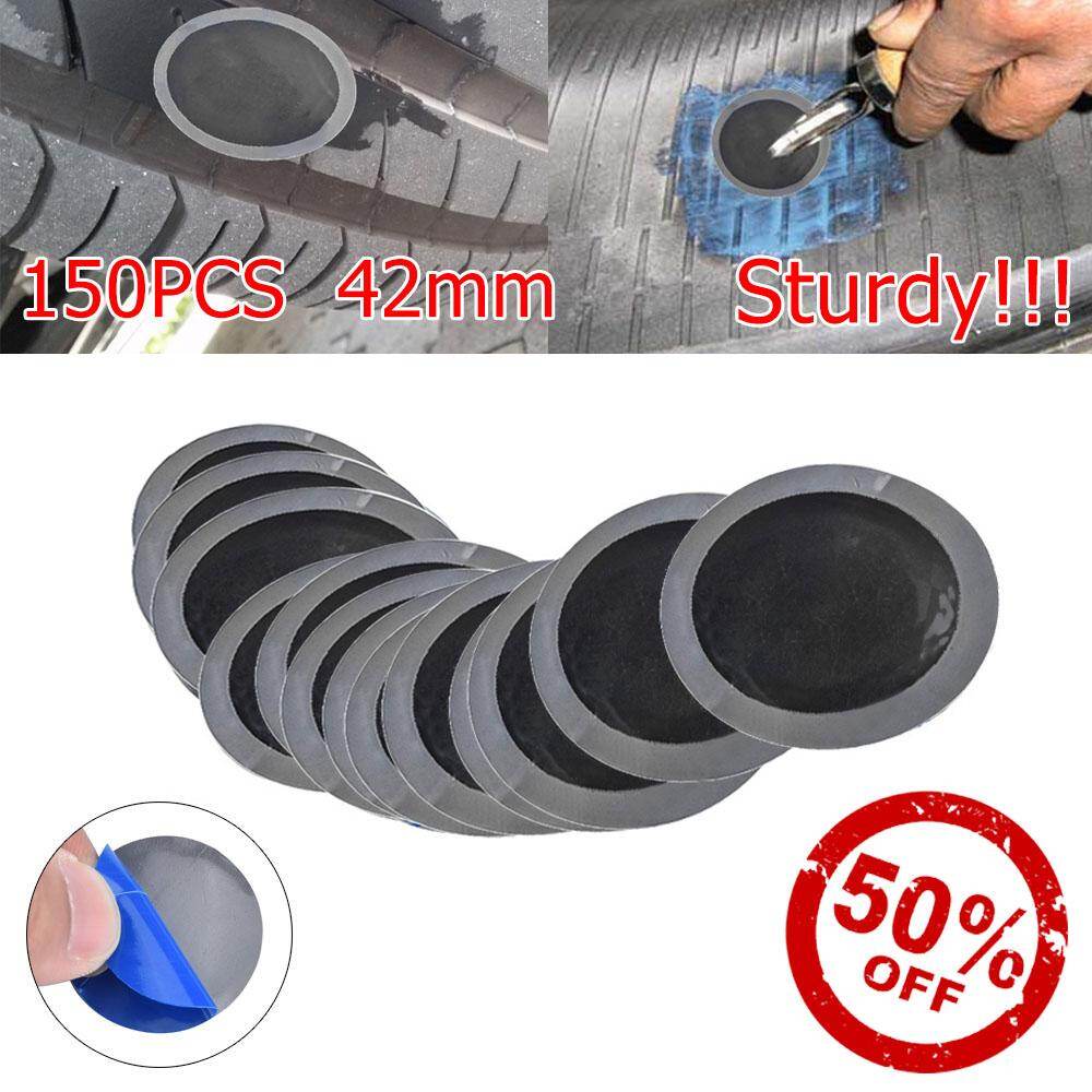 【Lowest price across Network】150Pcs/Box 42mm Car Round Natural Rubber Tire Tyre Puncture Repair Cold Patch Tubeless Patches