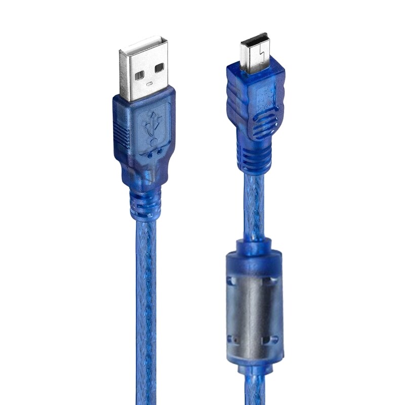 Usb2.0 to mini usb data cable micro usb 5pin usb 2.0 type a male to 5pin t-type port cord shielded anti-interference