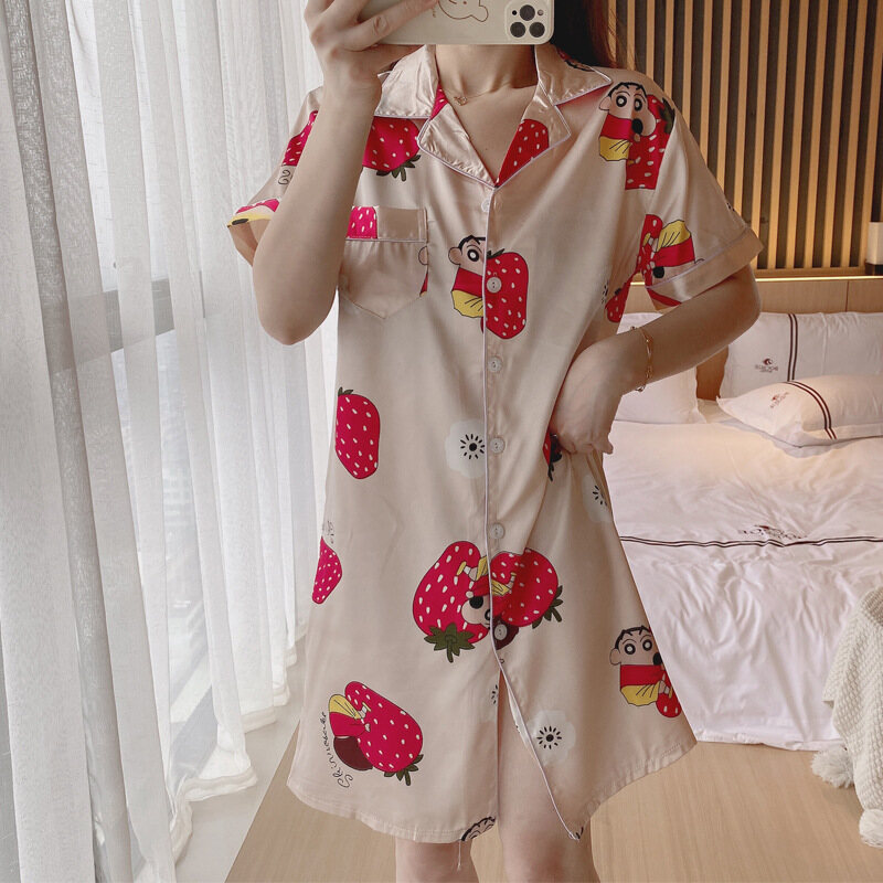 plus size button up nightie