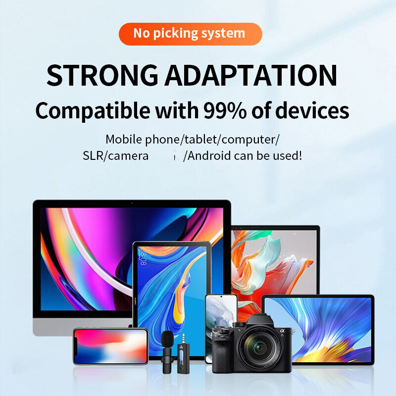 Kebiumei mic-rô không dây 3.5mm Micro Dây chuyền Micro điện dung đa hướng cho máy ảnh điện thoại thông minh ghi âm