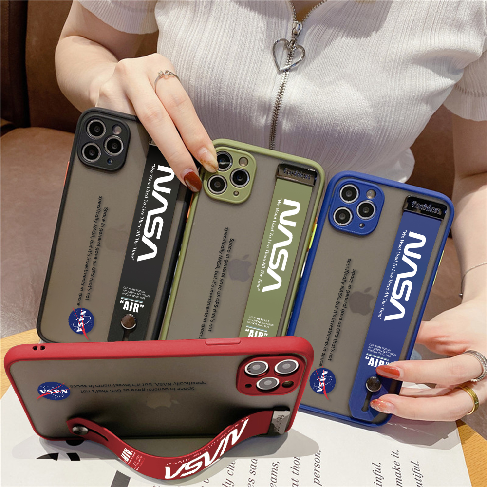 (With Wristband) Hontinga Casing Case For Samsung Galaxy Note 10 Lite Case Shockproof NASA Phone Case Soft Edge Full Lens Protection Camera Protector Back Cover Casing Hard Case For Boys For Grils