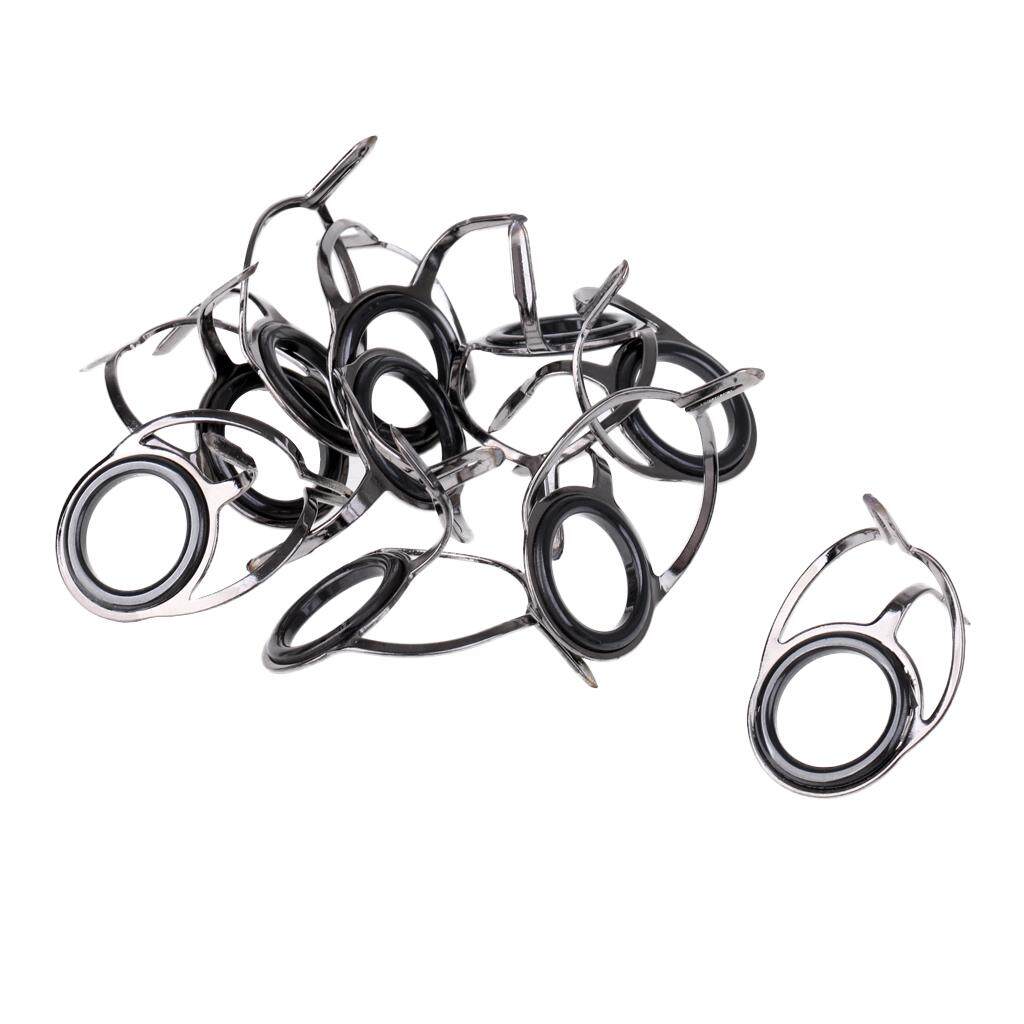 4Pcs 2 Sizes Fishing Rod Guide Eyes Ceramic Ring Foldable Tip Repair Kit 