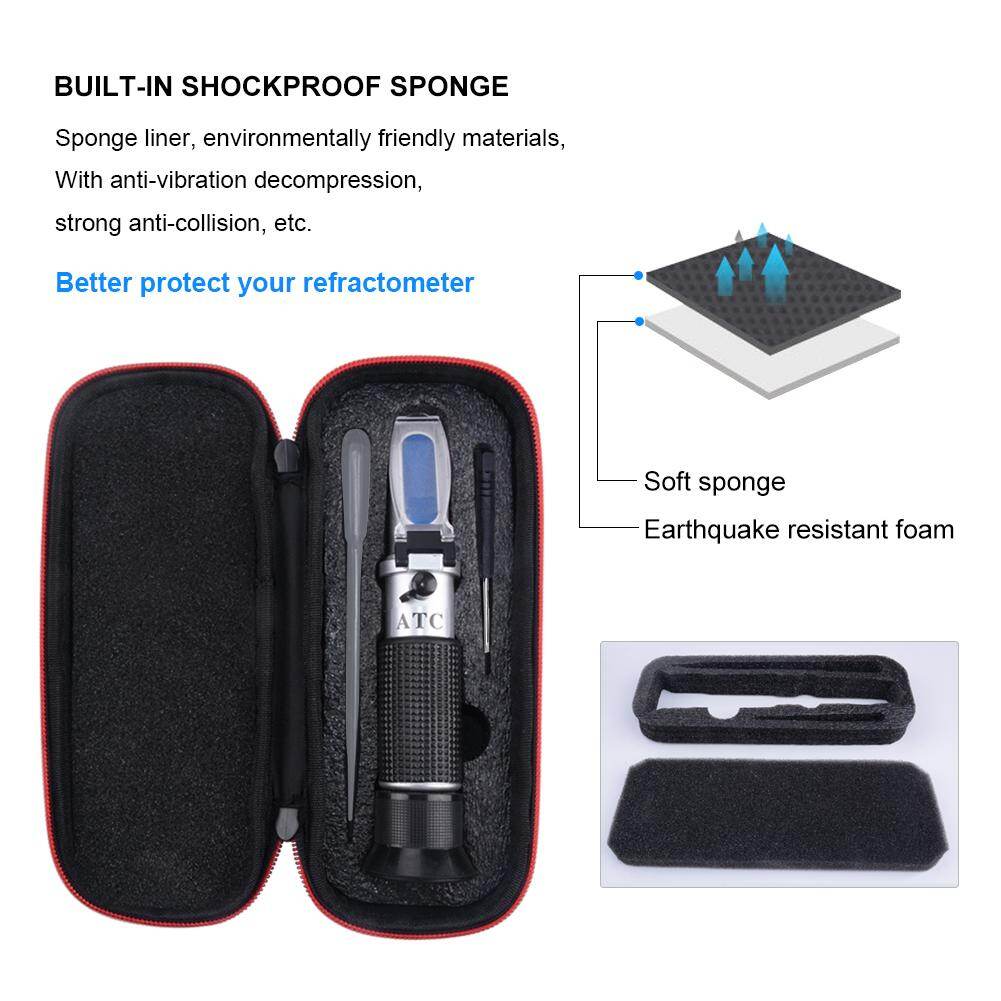 Yieryi 0-32% Brix Refractometer sugar Refractometer Ror Brix Sugar Beer ATC Optical Test Meter With Leather box